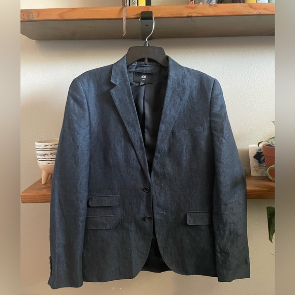H&M Suits & Blazers Hm Linen Suit Jacket Poshmark